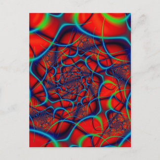 赤い背景 ポストカード