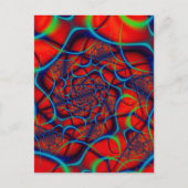 赤い背景 ポストカード (正面)