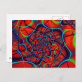 赤い背景 ポストカード (正面/裏面)