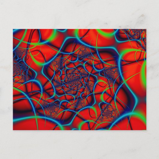 赤い背景 ポストカード (正面)