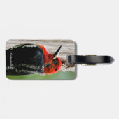 赤い胸のサプカーに出会う ラゲッジタグ (裏面横)