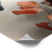 赤い胸の中のヌサッチバードアートプリントポスター ポスター (角)