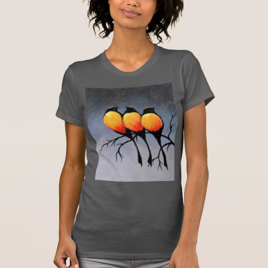 赤い胸の鳥のTシャツ Tシャツ (正面)