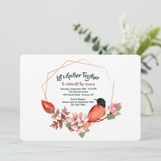 赤い胸の鳥 招待状 (スタンド正面)