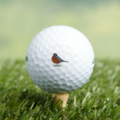 赤い胸を持つアメリカのロビン・デジタル描・バード ゴルフボール (インサイチュ 木)