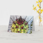 赤い脊柱プロダクト カード (黄色い花)