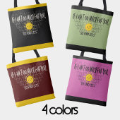 赤い自信のある女性ハッピーサンシャイン トートバッグ