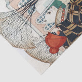 赤い自動車の中で女の子とパグ犬 薄葉紙 (詳細)