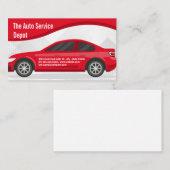 赤い自動車 | 車サービス | 自動パーツ 名刺 (正面/裏面)