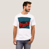 赤い自動車 Tシャツ (正面フル)