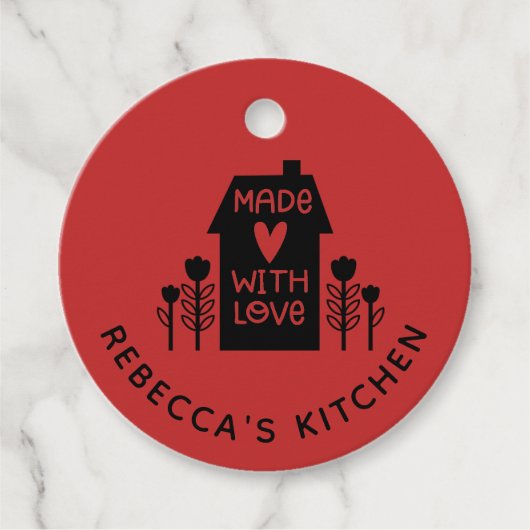 赤い自家製の愛 フェイバータグ (正面)