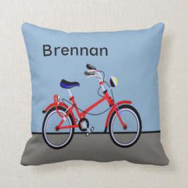 赤い自転車および道の一流のカスタマイズ可能 クッション