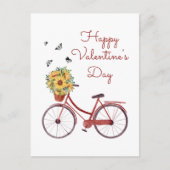 赤い自転車のバレンタイン ポストカード (正面)