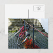 赤い自転車はがき ポストカード (正面/裏面)