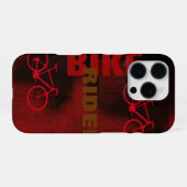 赤い自転車乗り iPhoneケース (裏面横)