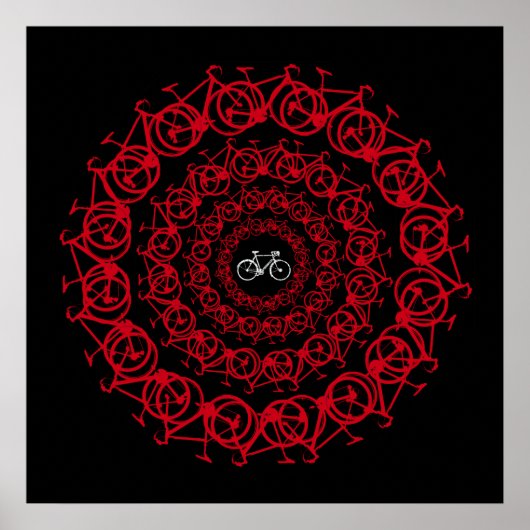 赤い自転車曼荼羅 ポスター (正面)