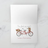 赤い自転車、かわいい記念日カード シーズンカード (内部)