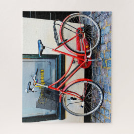 赤い自転車，コペンハーゲン，デンマーク ジグソーパズル