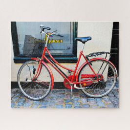 赤い自転車、コペンハーゲン、デンマーク ジグソーパズル