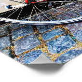 赤い自転車，コペンハーゲン，デンマーク ポスター (角)