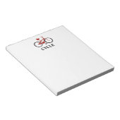 赤い自転車 ノートパッド (アングル)