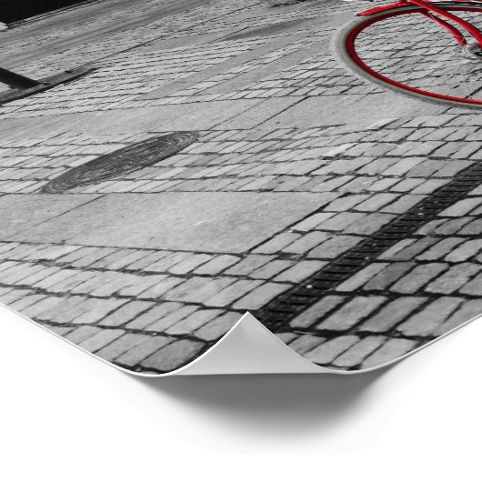 赤い自転車 ポスター (角)