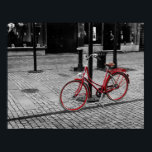 赤い自転車 ポスター<br><div class="desc">スウェーデンのマルメの素敵な赤いバイクの通り</div>
