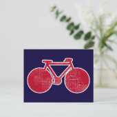 赤い自転車 ポストカード (スタンド正面)