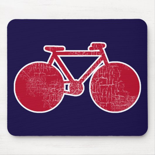 赤い自転車 マウスパッド (正面)