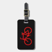赤い自転車 ラゲッジタグ (正面縦)