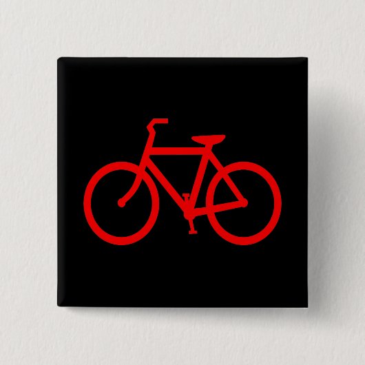 赤い自転車 缶バッジ (正面)