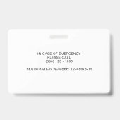 赤い自閉症支援犬写真 バッジ (裏面)