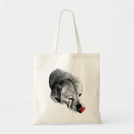 "赤い舌の犬の枕", "ポップ・アートのart lab pille", "ch トートバッグ (正面)