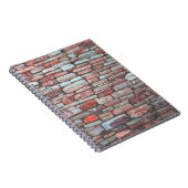 赤い舗装のレンガ壁 ノートブック (右側)