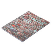 赤い舗装のレンガ壁 ノートブック (左側)