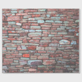 赤い舗道のブリッチ壁 ラッピングペーパー (フラット)