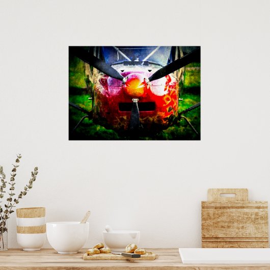 赤い航空機 – 小さいながらも激しい ポスター (キッチン)