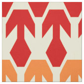 赤い船と黄色の矢印のパターン ファブリック (見本)