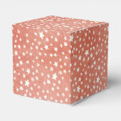 赤い色にきらきらと光る小さな星のクリスマス フェイバーボックス (裏面サイド)