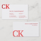 赤い色のグッドゴー読名刺 名刺 (正面/裏面)