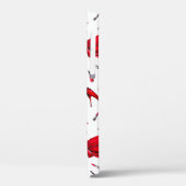 赤い色の女の子とシームレスな柄 Case-Mate iPhoneケース (裏面 / 左)