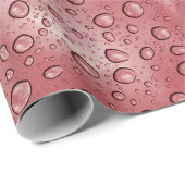 赤い色の水滴ルックおもしろい ラッピングペーパー (ロールコーナー)