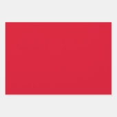 赤い色の無地の贈り物 ラッピングペーパーシート (正面2)