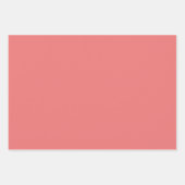 赤い色の無地の贈り物 ラッピングペーパーシート (正面)