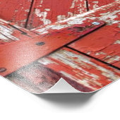 赤い色彩の鮮やか木造の納戸 フォトプリント            (角)