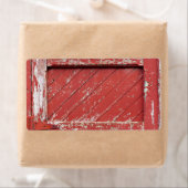 赤い色彩の鮮やか木造の納戸 ラベル (インサイチュ)