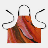 赤い色違うの溶岩流 エプロン (正面)