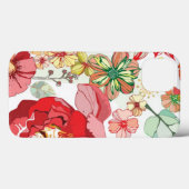 赤い花が付いているパターン Case-Mate iPhoneケース (裏面 (横))
