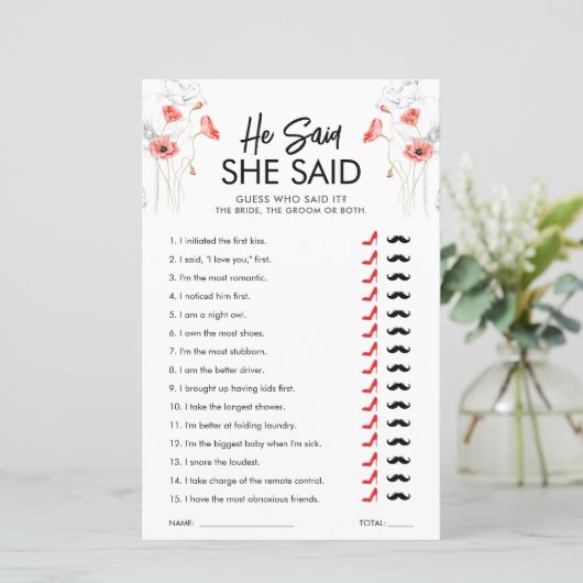 赤い花が彼はゲームと言った |カスタマイズ可能 (スタンド正面)