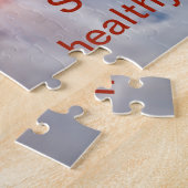 赤い花で健康を保つ ジグソーパズル (側面)